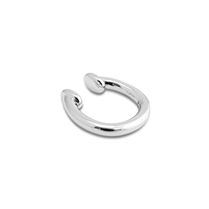 Oorbellen van Stainless steel Roestvrij staal (RVS) ear cuff Silver