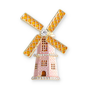 Broches mill Gold-light pink-golden yellow-transparent