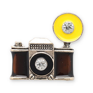Broches photocamera Light champagne-brown-yellow-transparent