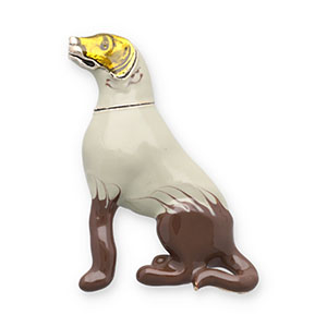 Broches dog Gold-light grey-brown