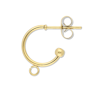 Benodigdheden van Stainless steel Roestvrij staal (RVS) oorbellen creolen with loop Gold