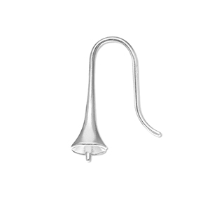 Benodigdheden van Stainless steel Roestvrij staal (RVS) oorbellen / oorhanger met eindkapje Silver