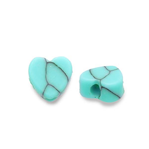 Kralen natuursteen turquoise heart Turquoise