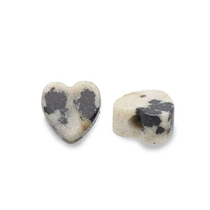 Kralen natuursteen dalmatian stone heart Greige
