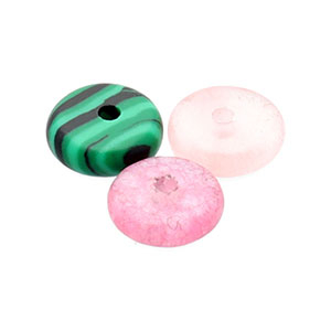 Kralen natuursteen kwarts rondelle Multicolour