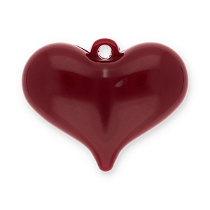 Statement hangers heart Rust red
