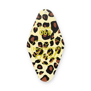 Statement hangers leopard "Heartbreak Hotel Room 069" Yellow-brown-black