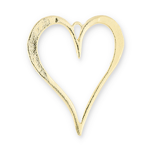 Statement hangers heart Gold
