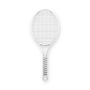 Statement hangers tennisracket Silver
