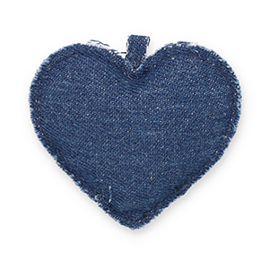 Statement hangers heart Denim blue