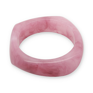 Armbanden bangle resin Mauve pink