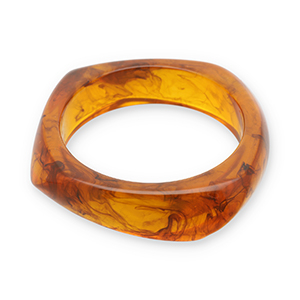 Armbanden bangle resin Transparent amber brown