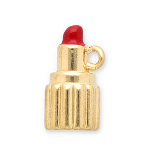 Bedels van Stainless steel Roestvrij staal (RVS) lipstick Gold-red