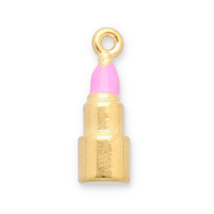 Bedels van Stainless steel Roestvrij staal (RVS) lipstick Gold-pink