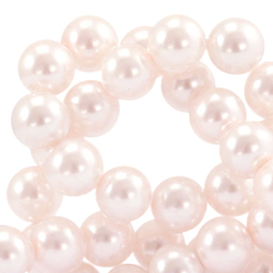 Top quality Glasparels rond 6mm Light pink