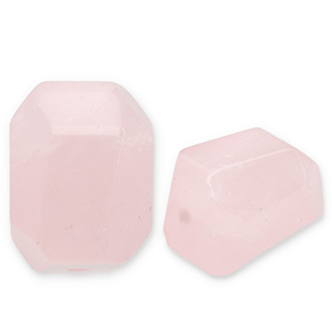 Kralen natuursteen rozenkwarts Light pink-white