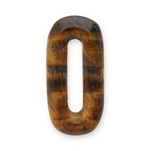 Hangers van natuursteen tijgeroog ovaal Golden brown