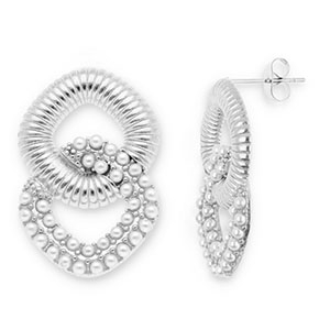 Oorbellen van Stainless steel Roestvrij staal (RVS) oorstekers Silver-white