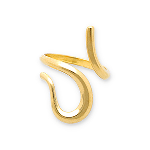 Ringen van Stainless steel Roestvrij staal (RVS) snake Gold