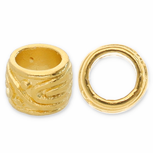 Metaal kralen DQ tube Goud (nikkelvrij)