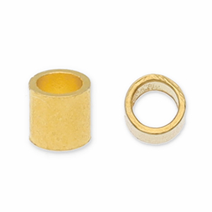 Metaal onderdelen DQ knijpkraal tube Goud (nikkelvrij)