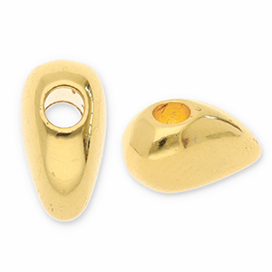 Metaal kralen DQ half heart Goud (nikkelvrij)