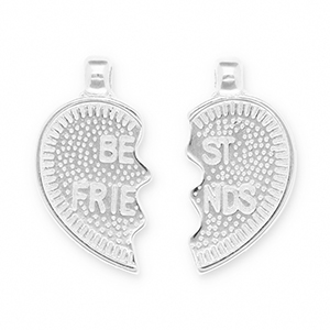 Metaal bedels DQ "best friends" Antiek zilver (nikkelvrij)