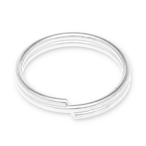 Metaal onderdelen DQ splitring Antiek zilver (nikkelvrij)