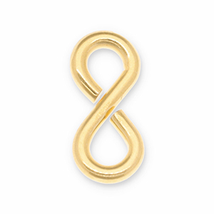 Eco-brass&reg; Metaal onderdelen DQ buigring "8" Goud (nikkelvrij)