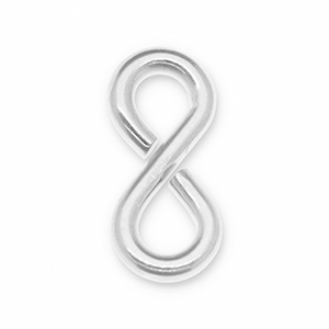 Eco-brass&reg; Metaal onderdelen DQ buigring "8" Antiek zilver (nikkelvrij)