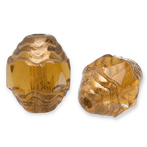 Tsjechische kralen FPB oval 7x6mm Topaz