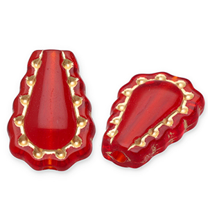 Kralen van acryl drop Red-gold