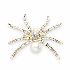 Broches spider Gold-crystal
