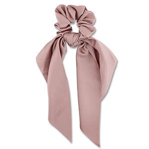 Haarelastiek scrunchie met lint Vintage pink