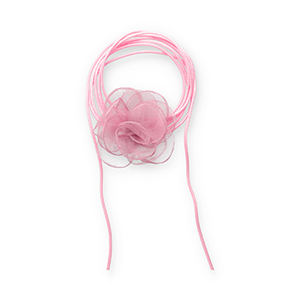 Bloem choker organza Pink