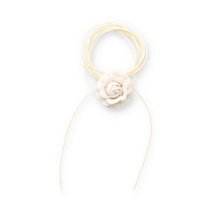 Bloem choker Beige-vanilla yellow