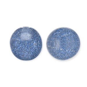 12 mm kralen van acryl met glitter Montana blue-silver