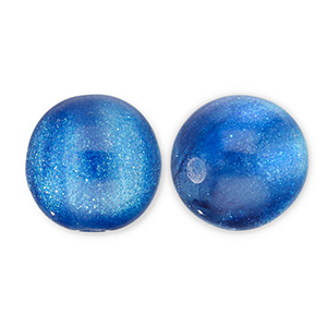 8 mm kralen van acryl met glitter Blue-turquoise