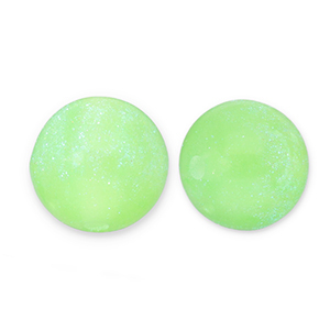 8 mm kralen van acryl met glitter Light green-turquoise