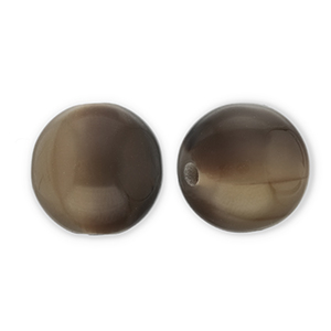 Kralen van resin 12mm Greige-dark brown