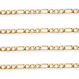 Benodigdheden van aluminium jasseron figaro schakel Gold