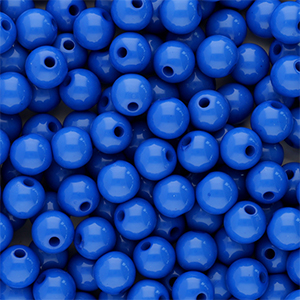 6 mm kralen van acryl shiny Blue