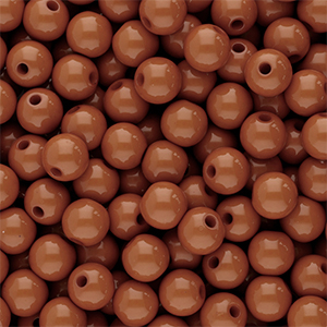 6 mm kralen van acryl shiny Dark cognac brown