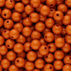 6 mm kralen van acryl shiny Terracotta red