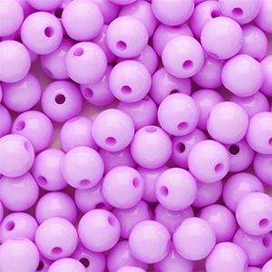 6 mm kralen van acryl shiny Lilac pink