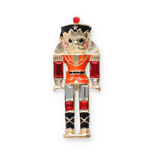 Broches nutcracker Gold-black-red