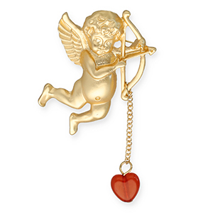 Statement broches cupid Gold-red