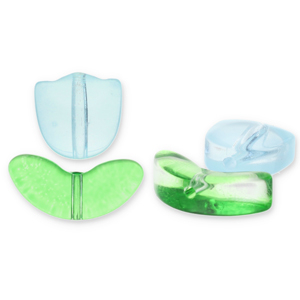 Glas kralen tulip Light blue-green