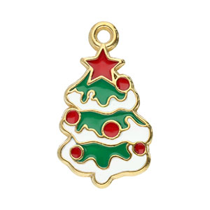 Bedels van Stainless steel Roestvrij staal (RVS) christmas tree Gold-white-red-green