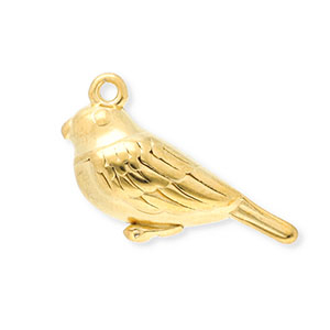 Bedels van Stainless steel Roestvrij staal (RVS) bird Gold